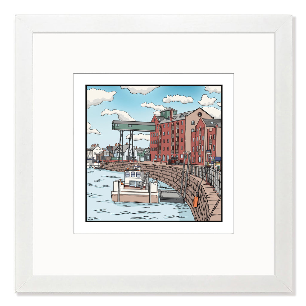Wells Harbour Mounted Digital Print with framing options