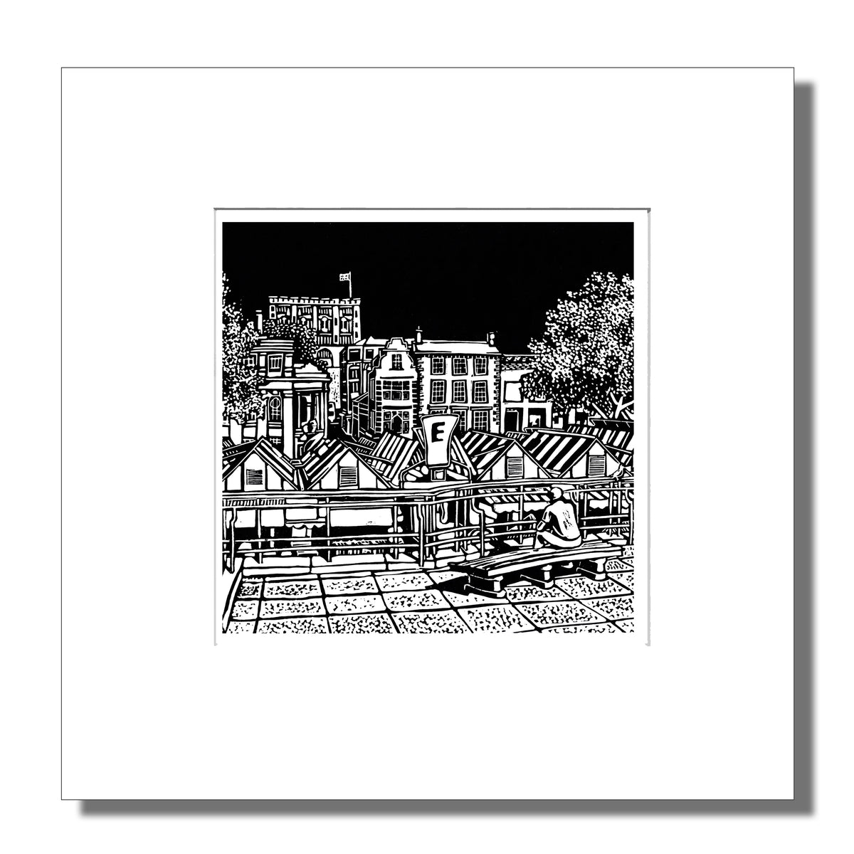 Norwich Market Mounted Digital Print with framing options Zoe Howard
