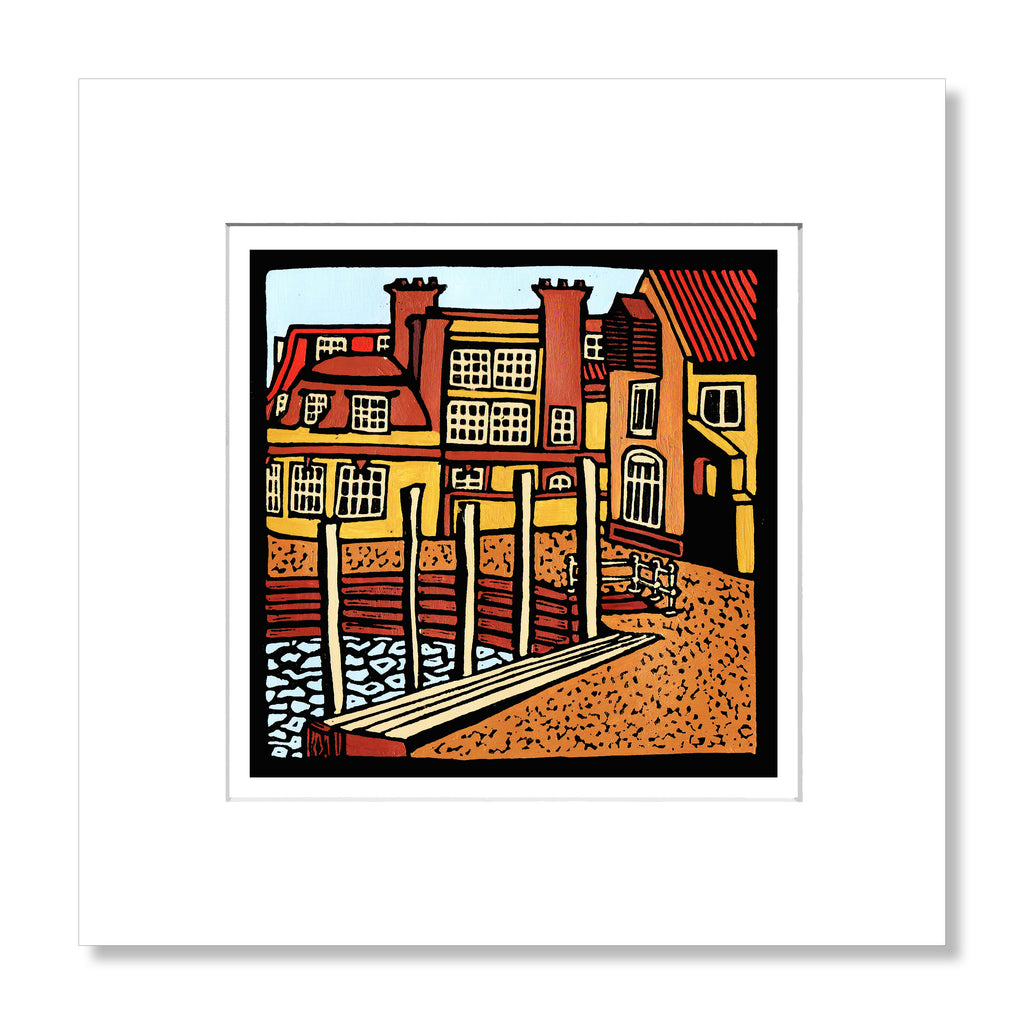 Blakeney Quay Mounted Digital Print with framing options