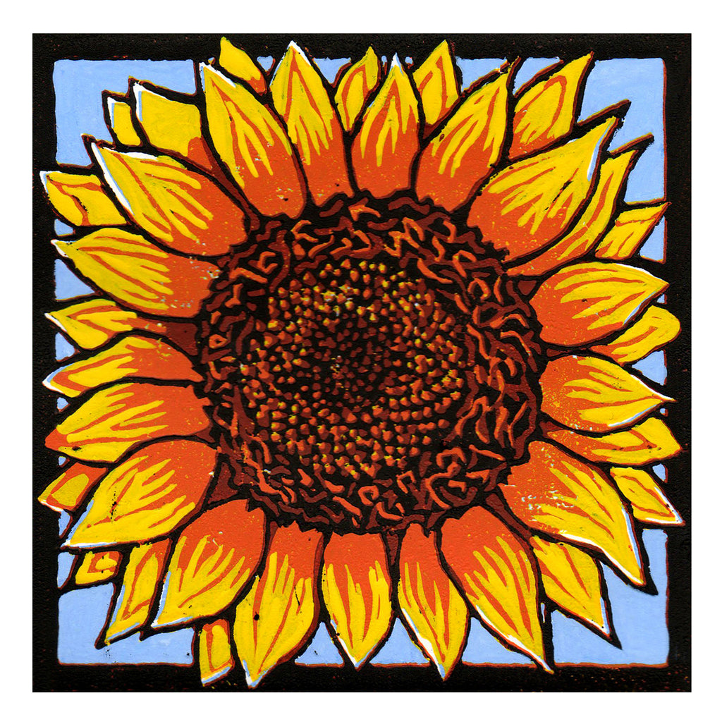 Sunflower Mounted Digital Print with framing options