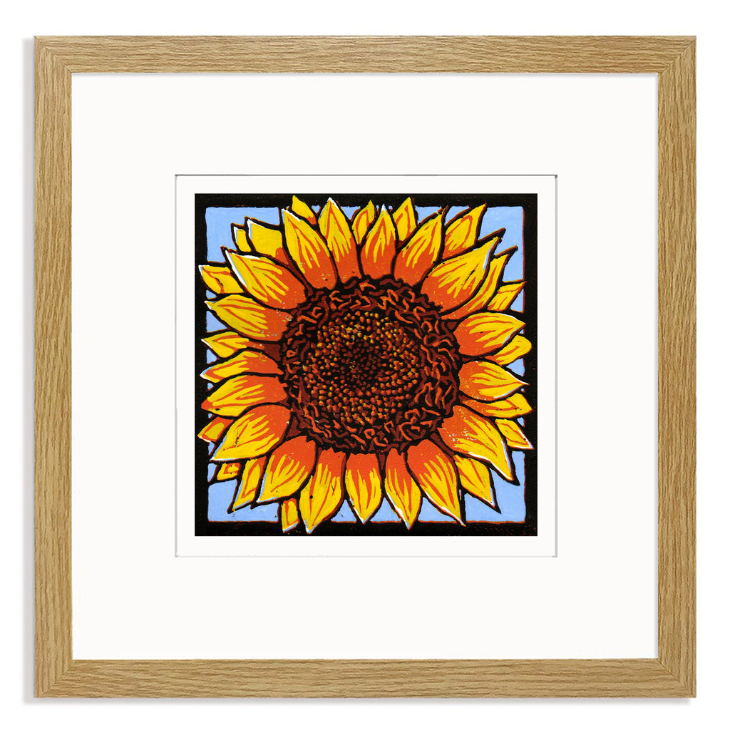 Sunflower Mounted Digital Print with framing options