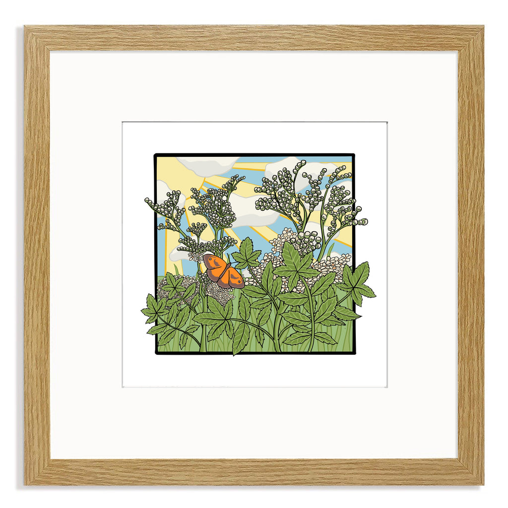 Meadow Series - Meadowsweet Mounted Digital Print with framing options