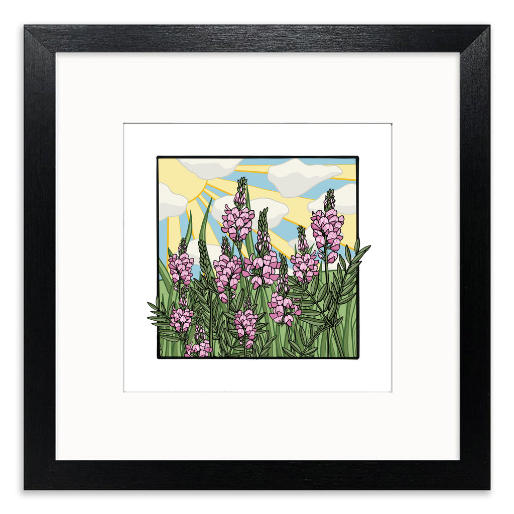 Meadow Series - Sainfoin Mounted Digital Print with framing options