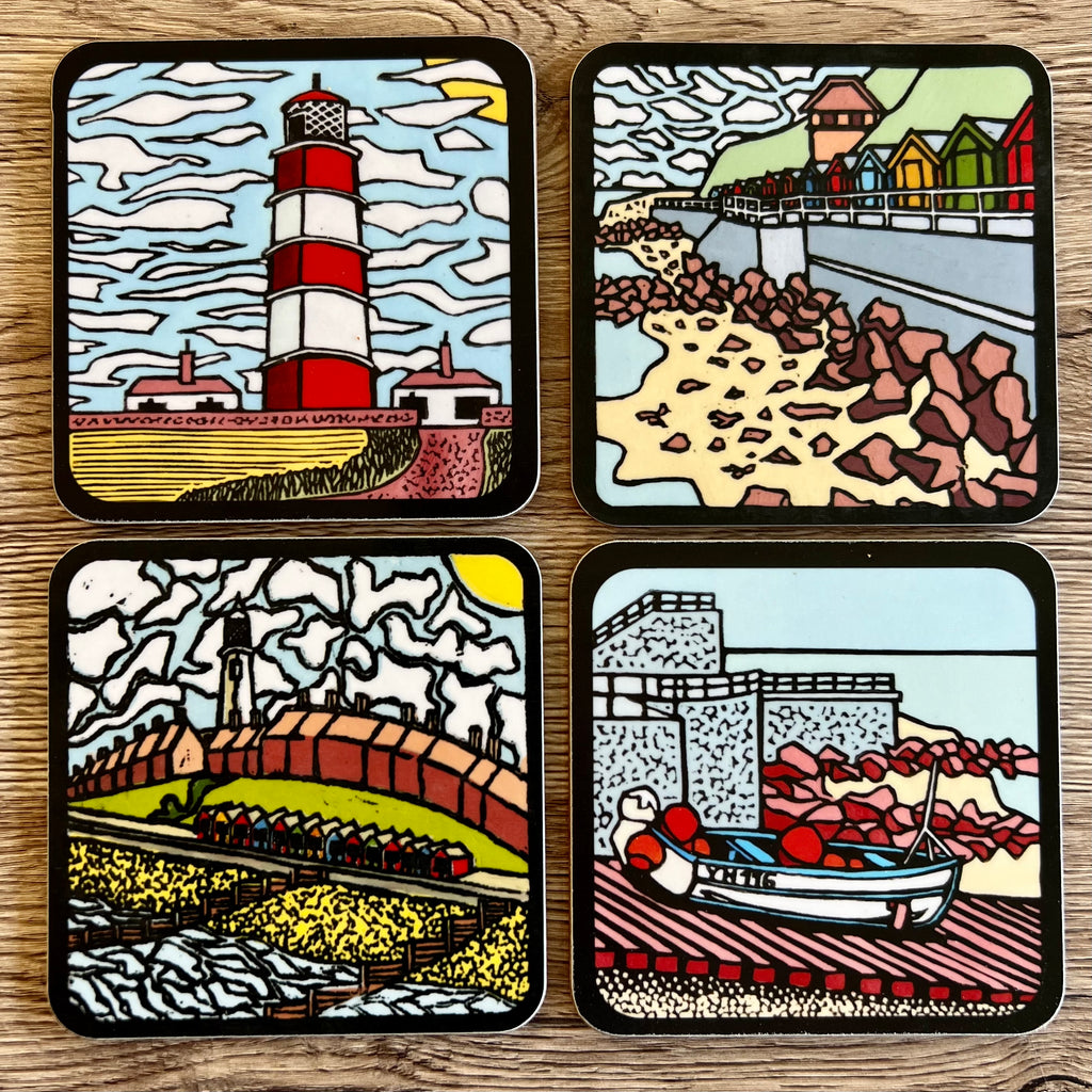 Pulls Ferry, Norwich Melamine Coaster with Cork backing