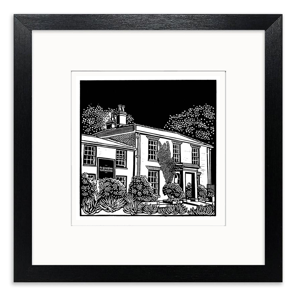 The Georgian Townhouse Mounted Digital Print with framing options