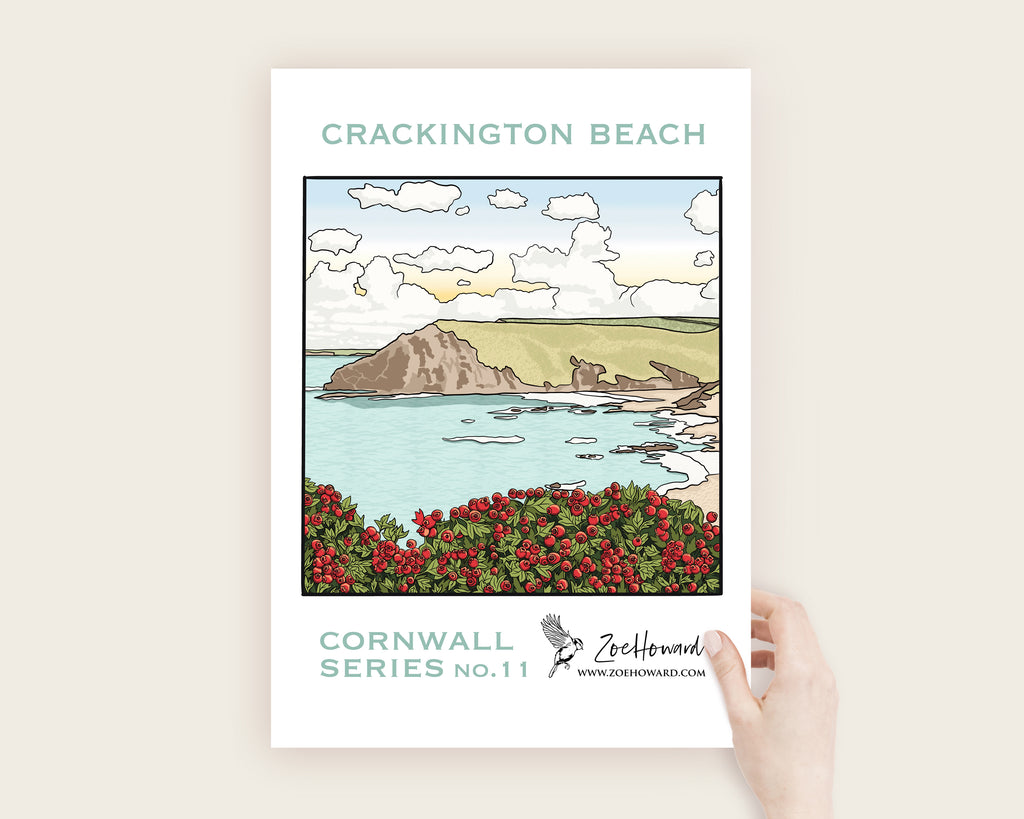 Crackington Beach, Cornwall A4/A3 Poster