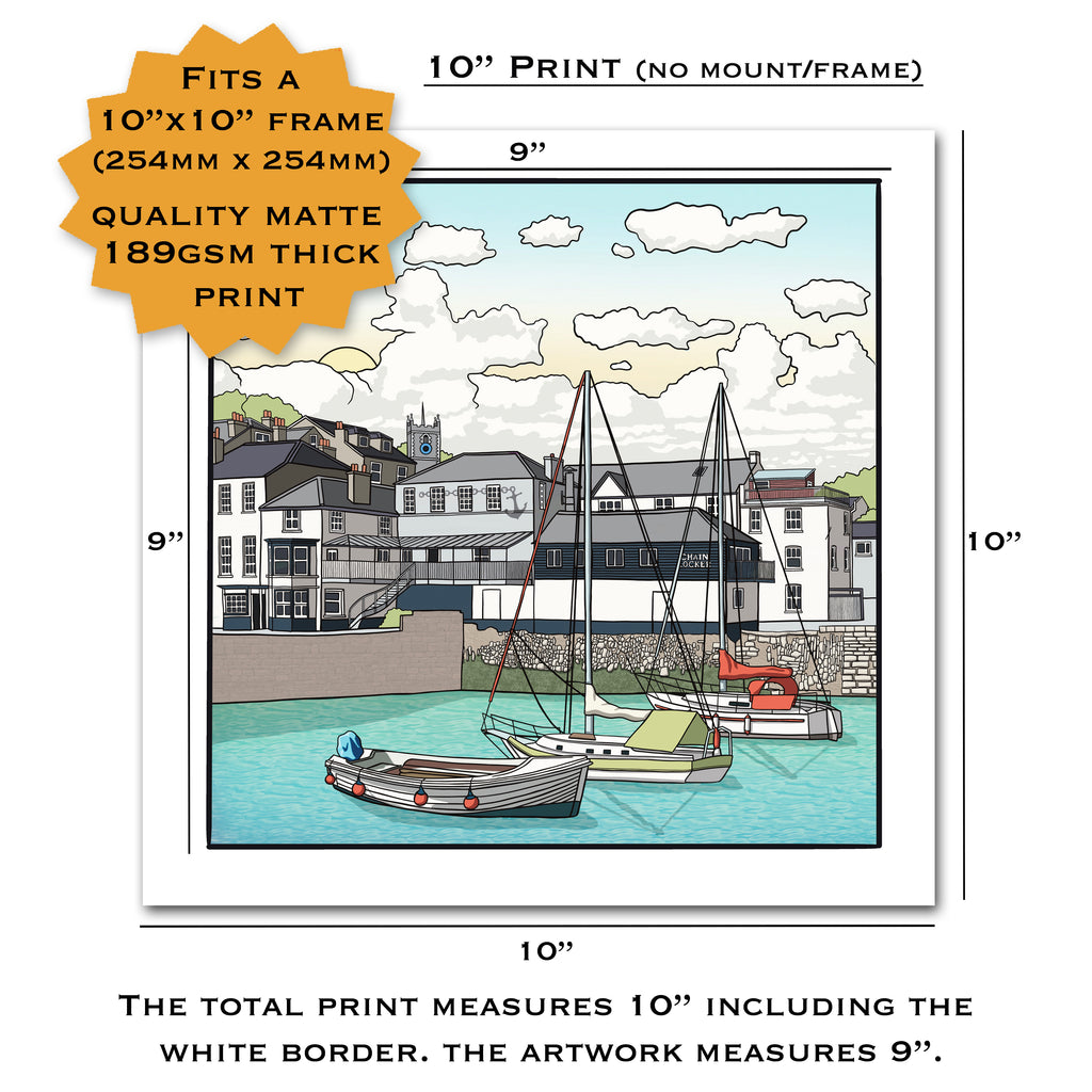 Falmouth Harbour, Cornwall Print