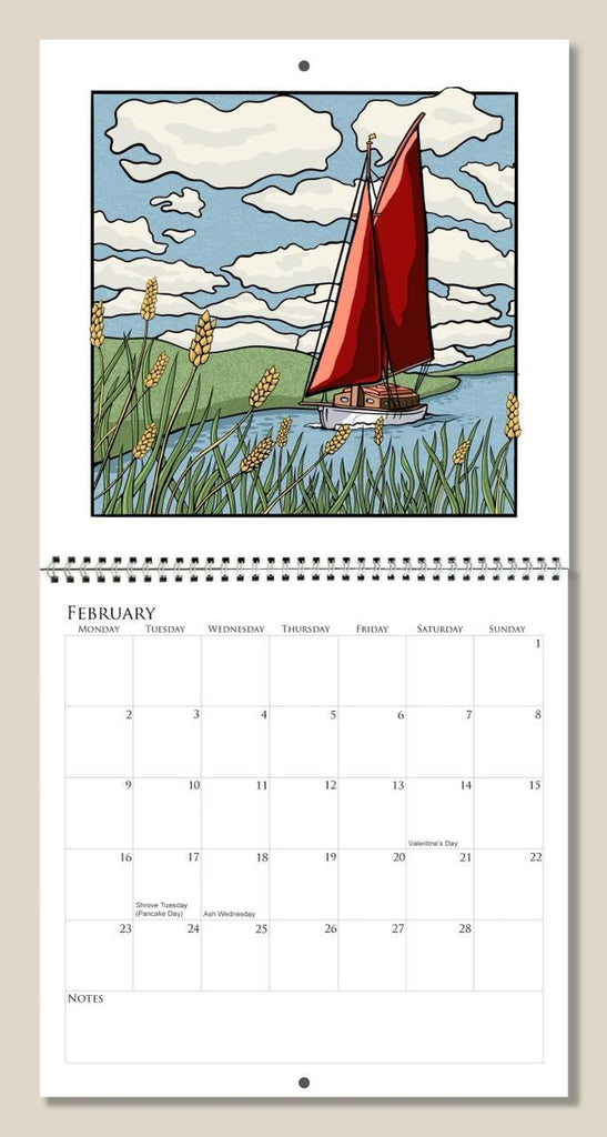 Norfolk Calendar 2026 illustrated by Zoe Howard