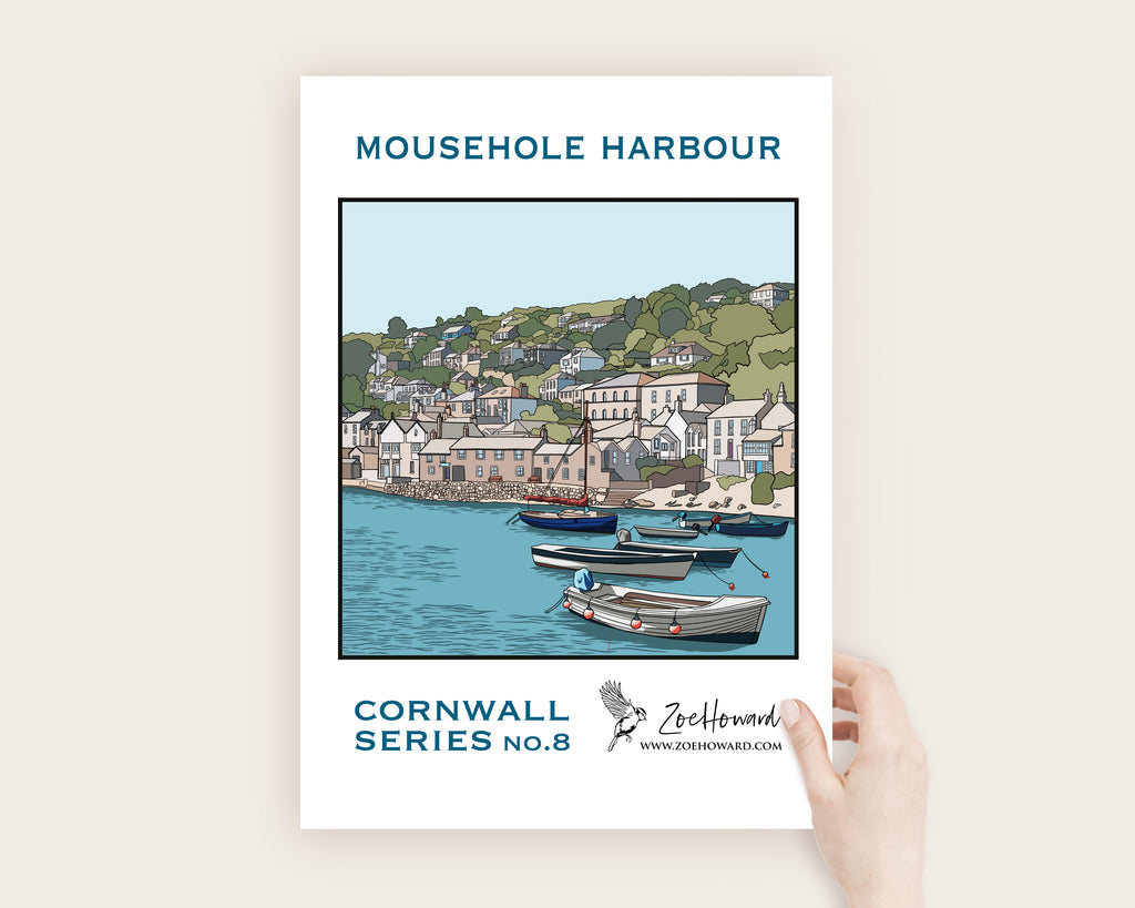Mousehole Harbour, Cornwall A4/A3 Poster