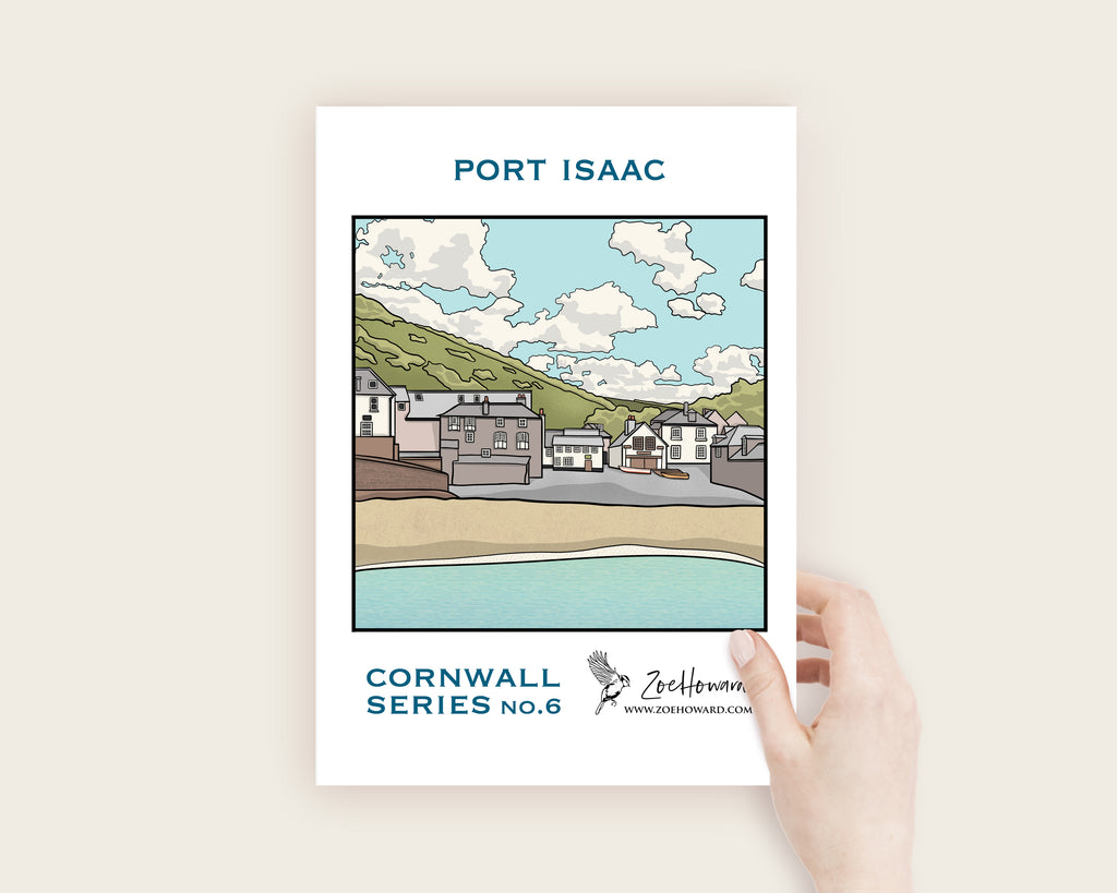 Port Isaac, Cornwall A4/A3 Poster