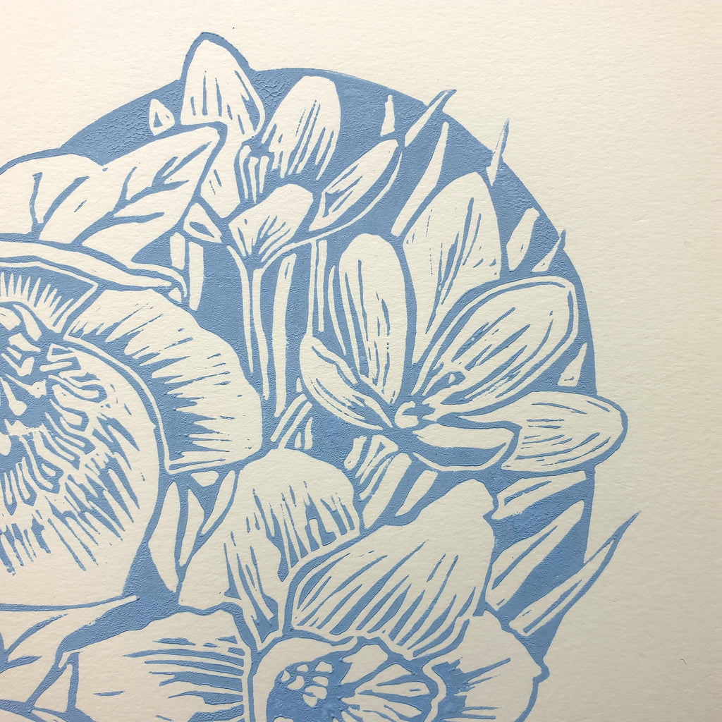 "Spring Heart" Seconds linocut print
