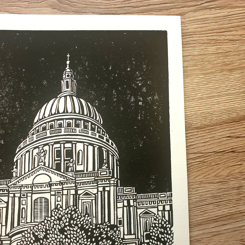 "St Paul's Cathedral, London" Seconds linocut print