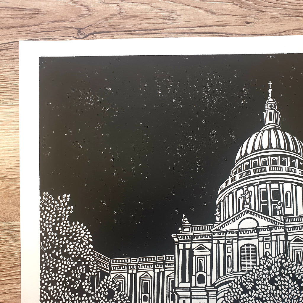 "St Paul's Cathedral, London" Seconds linocut print