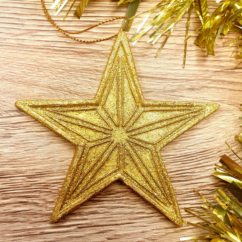 Gold Geometric Festive Christmas Star