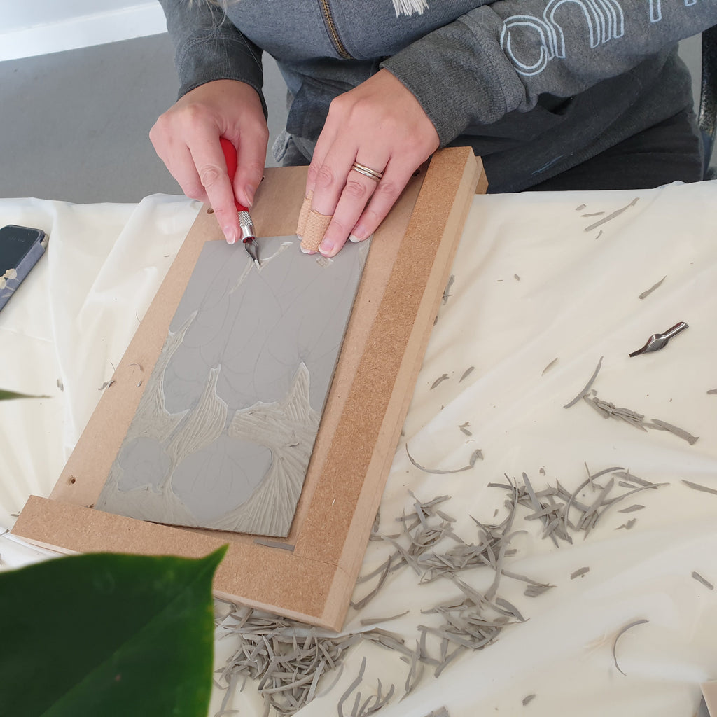 2 Session Linocut Reduction Course - Learn how to create 2 colour linocut print.