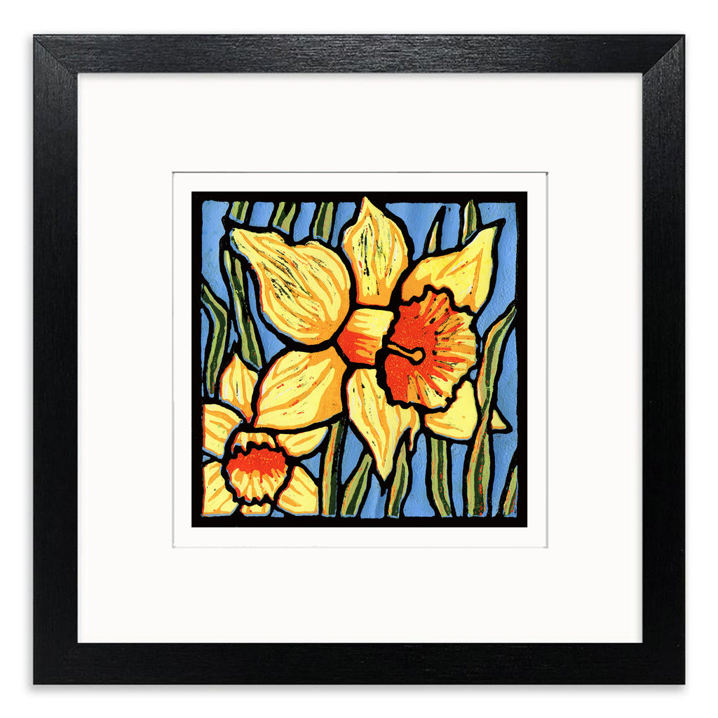 Daffodils Mounted Digital Print with framing options