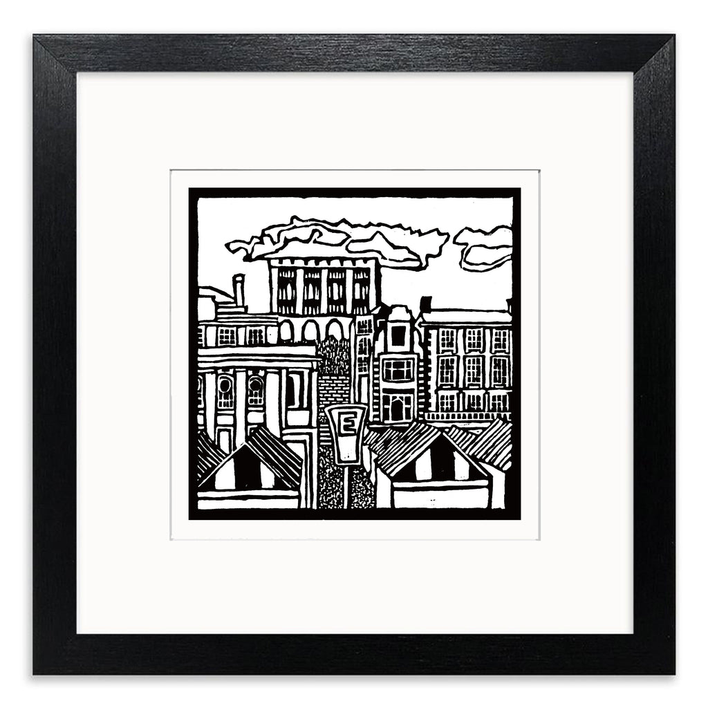 Norwich City Centre Mounted Digital Print with framing options