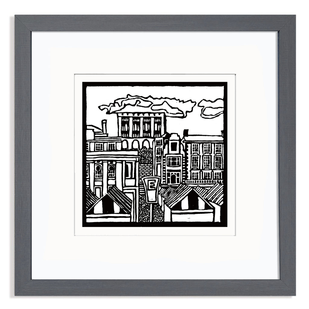 Norwich City Centre Mounted Digital Print with framing options