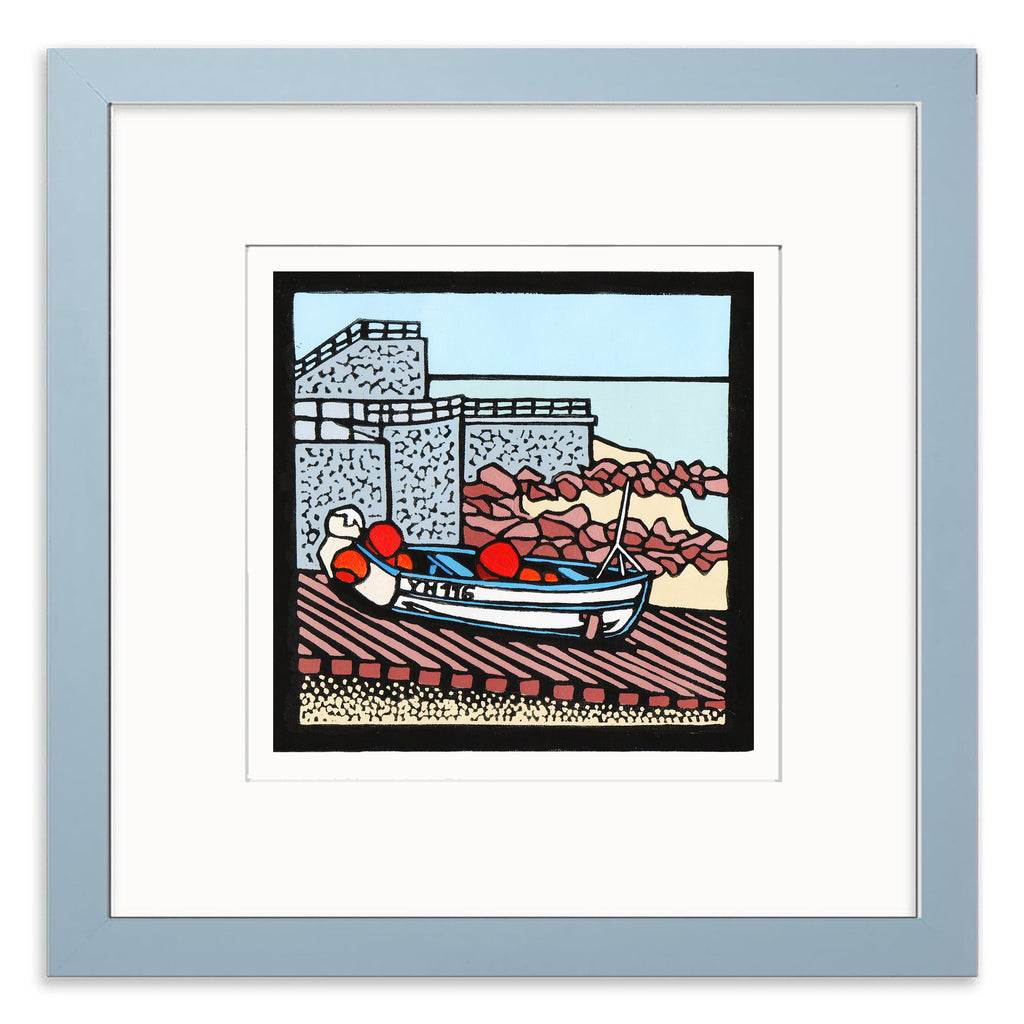 Sheringham Rowing Boat Mounted Digital Print with framing options