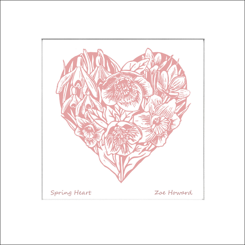 'Spring Heart' Limited Edition Original Linocut