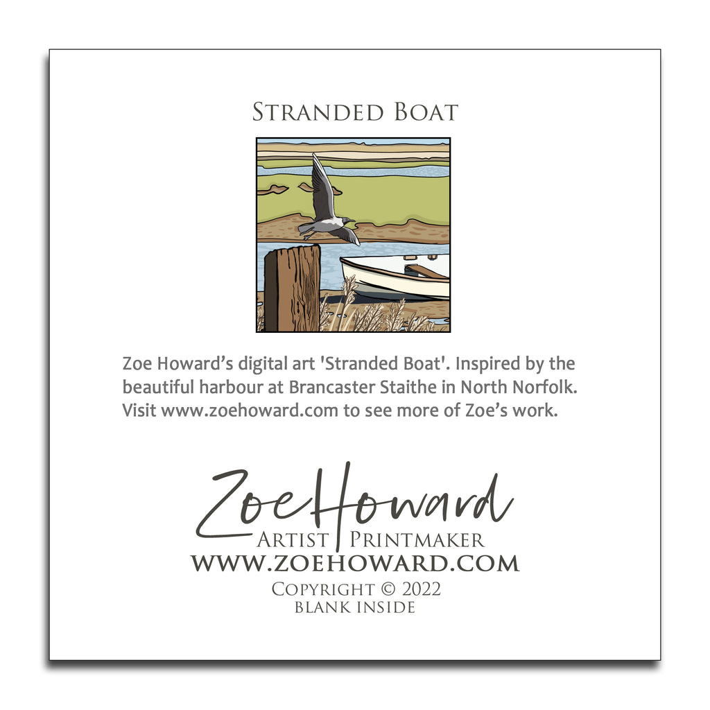 'Stranded Boat' Greeting Card