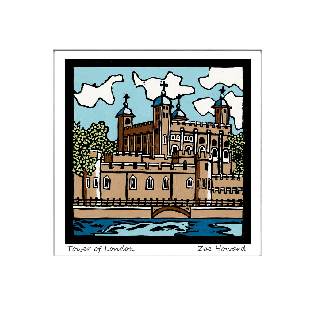 'Tower of London' Limited Edition Original Linocut