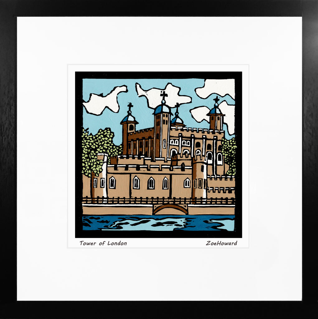 'Tower of London' Limited Edition Original Linocut