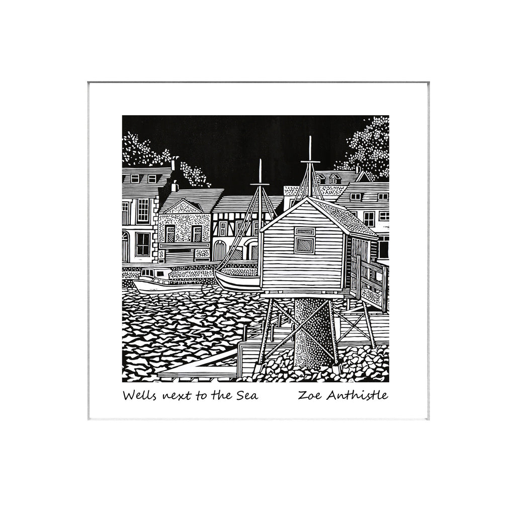 'Wells next to the Sea' Limited Edition Original Linocut